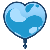 Sky Blue Heart Balloon
